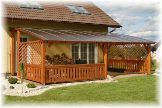 Pergola oblouková ke zdi 735