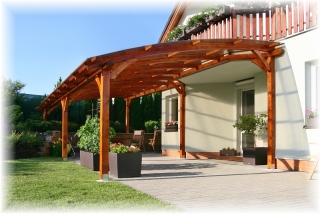 Pergola oblouková ke zdi 840