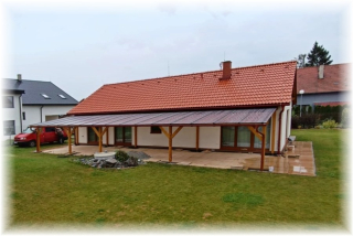 Pergola s pultovou střechou 550/1650