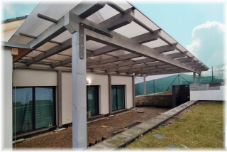 Pergola s pultovou střechou 600/1050 